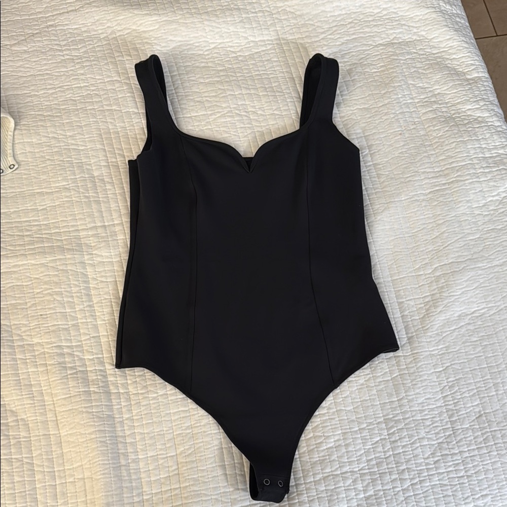 Abercrombie & Fitch Black Bodysuit with Sweetheart Neckline